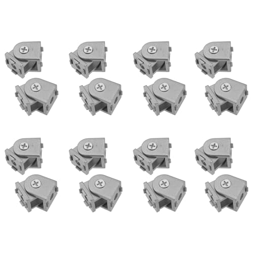 Uikdjgu 16 Pcs Aluminum Alloy Pivot Joint for Aluminum Extrusion Profile 2020 Series Flexible Pivot Joint 2020 Aluminum Profile