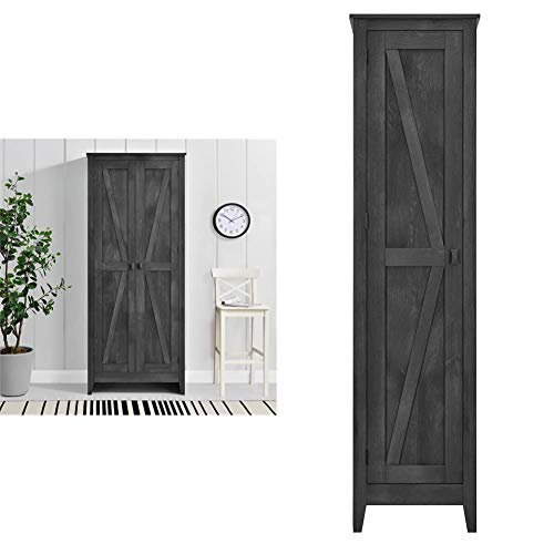 Ameriwood Home Farmington Wide Storage Cabinet, 31.5", Rustic Gray & Home Farmington Wide Storage Cabinet, 18", Rustic Gray,7531196Com #TOP13