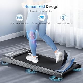 THERUN Walking Pad Treadmill Under Desk, Portable Mini Treadmill for Home/Office with 2.5HP and 265 lbs Weight Capacity Remote Control LED Display