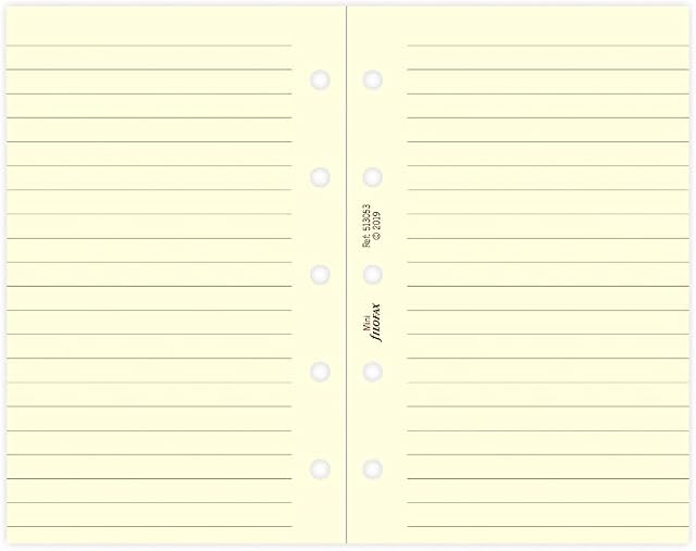 Filofax Mini Ruled Notepaper - Cotton Cream