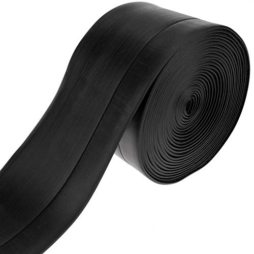 PrimeMatik - Rodapié Flexible Autoadhesivo 50 x 20 mm. Longitud 5 m Negro