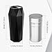 Dyna-Living Commercial Trash Can Large Garbage Can Stainless Steel Open Top Industrial Waste Container with Lid, Black Tall Trash Bin for Patio Restaurant Office Building Lobby