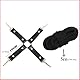 Kutocesy BDSM Set of 10 Pieces Handschellen Knebel Augenbinde Peitsche Nippelklemmen Fesseln Sexspielzeug für Paare Extreme Rollenspiele (black red)