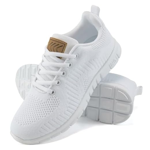 Alicegana Sneakers for Women Walking Shoes: Lightweight Non Slip Comfortable Womens Shoes Footwear for Tennis Casual Work Travel White