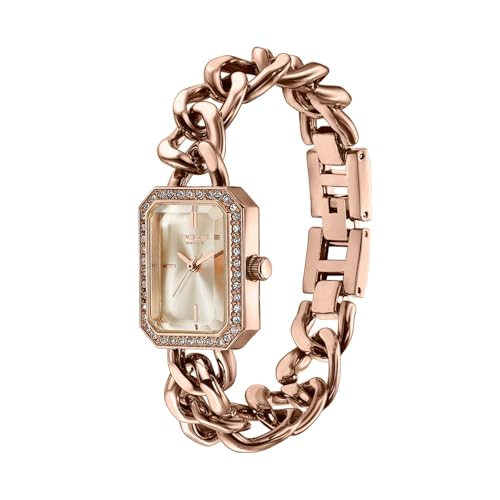 Image of Sonata Poze 7 Analog Rose Gold Dial Rose Gold Brass Strap Watch for Women - SP80157WM01