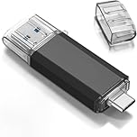 Foxsake 128GB Dual USB C Flash Drive, USB C & USB A Memory Stick for Android Phone & iPhone, External Storage for iPad, MacBook, Laptop, Samsung & PC, Portable Photo Video Backup Thumb Drive Pen