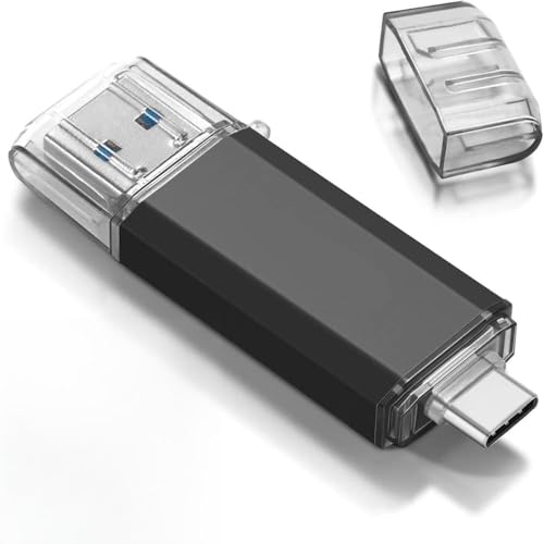 Foxsake 128GB Dual USB C Flash Drive USB C & USB A Memory Stick for Android Phone & iPhone External Storage for iPad MacBook Laptop Samsung & PC Portable Photo Video Backup Thumb Drive Pen