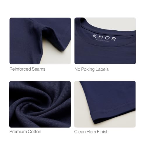 Image of 100% Cotton Premium Crew Neck T-Shirt, Classic Tee for Men Short Sleeve | No Poking Labels, Ultra-Soft, Breathable, Everyday Essential, All Day Active Wear
