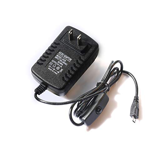 DEVMO 5V 3A Micro USB AC Adapter for Raspberry Pi 3 B/B+