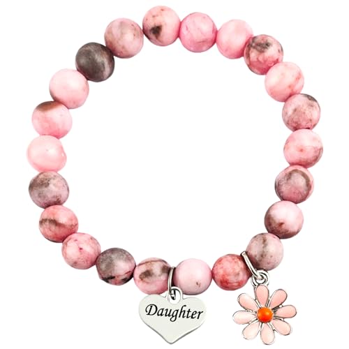 Image of Natural Stone Bracelet Gifts for Daughter Birthday Handmade Bracelet Graduation Christmas Jewelry