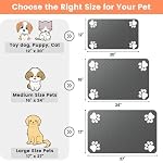 Pet Feeding Mat-Absorbent Pet Placemat for Food and Water Bowl, with Waterproof Rubber Backing, Quick Dry Water Dispenser Mat for Dog and Cat (20"x12", Striped Dark Gray) - Image 6