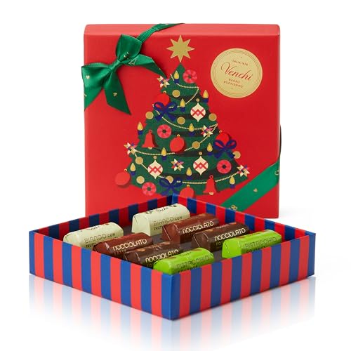 Venchi, Caja Roja con Minilingote Assortidos, con Crocante de Frutas Secas, Edición Limitada Alice Bureau, 117 Gr, Sin Gluten, Idea de Regalo