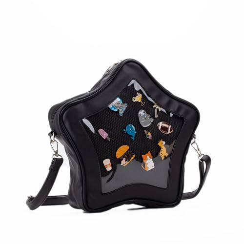 Star Ita Bag Stars Purse Pins Crossbody Bag Cute Aesthetic Y2K Ita Insert Display Handbag PU Leather Daily Use2