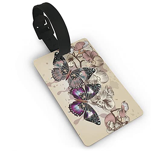 Preisvergleich Produktbild Gepäckanhänger Schmetterling leichtes Kofferset Kofferetiketten Reiseausweis Etikett mit Sicherheitsgurt Reisegepäck Taschenanhänger Kofferanhänger Kofferidentifizierung Etiketten