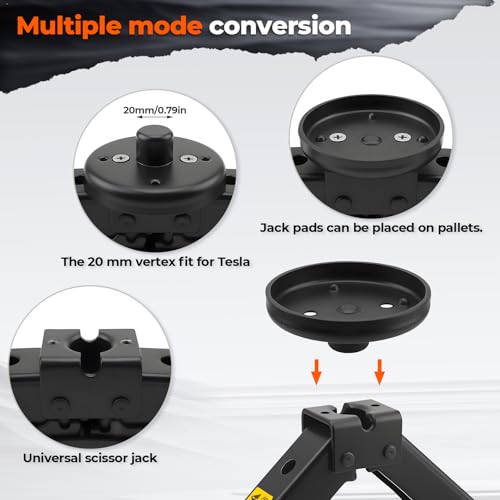 URMECCH 3-Ton Scissor Jack Kit for BMW & MINI with Rubber Jack Pads, Car Spare Tire Repair Tool Kit for BMW with Scissor Jack, Tire Changing Tools for BMW with Telescoping Lug Wrench (17/19/21/23mm) by URMECCH - Image 3