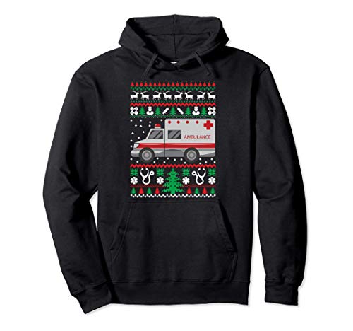 Cadeaux paramédiques EMT EMS Moche Noël Fête drôle Sweat à Capuche