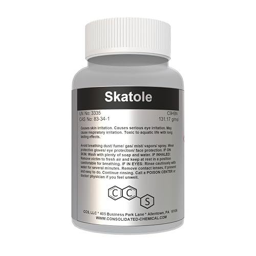 Skatole (3-Methylindole) - | High Purity White Crystalline Solid for Perfumery, Research, and Flavor Applications | (10 Grams)