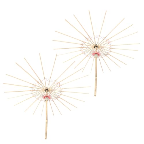 ARTSEWPLY Lot de 2 Supports en Bois et Bambou pour Parapluies en Papier Huilé, Diamètre 82 Cm, Accessoire Décoratif et Porte-parapluies Faits Main pour Séance Photo, Théâtre et Jardin