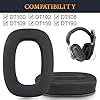 SOULWIT Cooling-Gel Replacement Earpads for Beyerdynamic DT100/DT102/DT108/DT109/DT150/DT190 Headphones, Ear Pads Cushions with Ice Silk Fabric, Noise Isolation Foam - Black #1