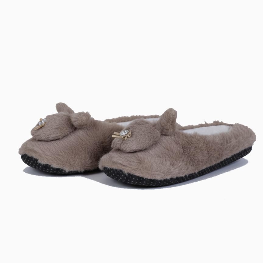 Women Anti-Slip Super Elastic Cotton Indoor Outdoor Floor Slipper Causal No Show Fur Slipper Socks In (Pack of 1)-image-39