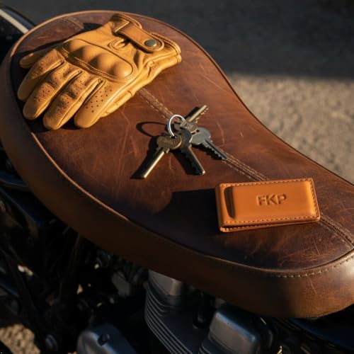 Image of Northwind Personalized Leather Magnetic Money Clip - Made in USA - Custom Monogrammed Full Grain Leather Bill Clip for Men