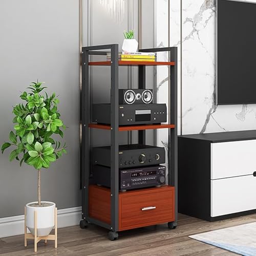 Support de composants de lecteur CD TV d'angle moderne avec étagère de haut-parleur