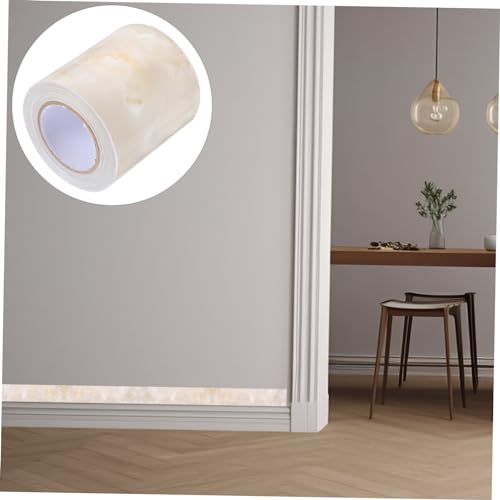Housoutil rodapé autoadesivo decoração fita de mármore papel descascar e colar vinil de mármore casc