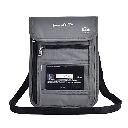 Porta-cartão à prova d'água, bolsa de pescoço para passaporte, capa protetora de passaporte de viag