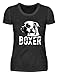 Camiseta para mujer con imagen de perro bóxer, retrato para amantes de los perros, unisex, diseño sencillo y divertido Negro L