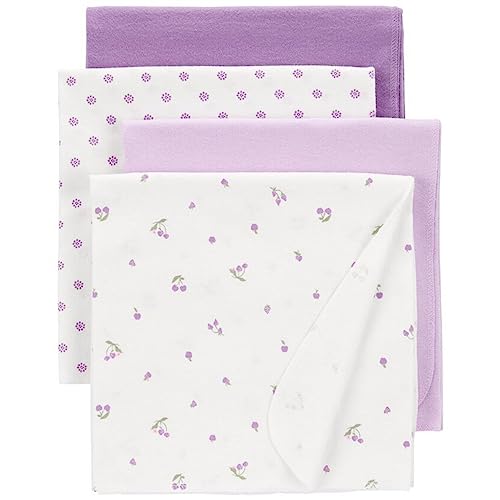Image of Carter's Baby 4-Pack Receiving Blankets (Purple)