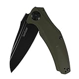 Kershaw Natrix XL Pocketknife (7008OLBLK); 3.75-inch Drop-Point Blade with Black-Oxide Coated...
