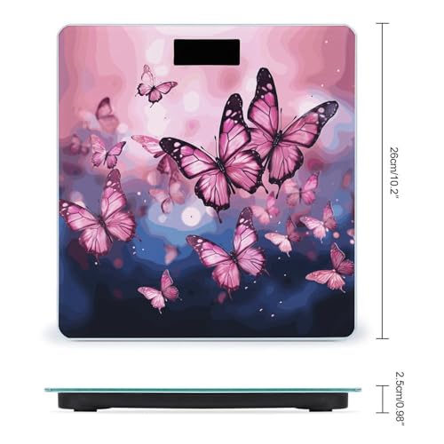 Báscula Digital para Baño Pink Butterflies miniatura 2