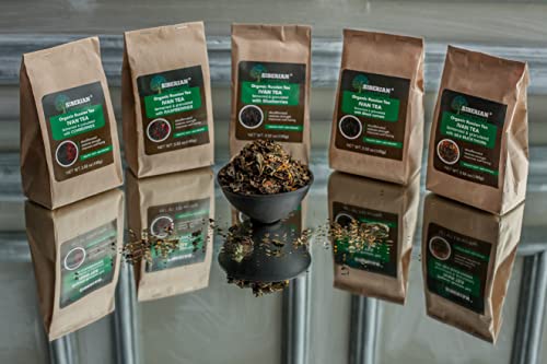 Set ivan tea with berries (black currant / cowberries / blueberries / raspberries / sea buckthorn) , five craft packages in one common box)