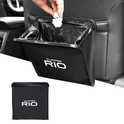 クリッパーリオ 適用 車 ゴミ箱 スリム型 車用 ごみ箱 クリッパーリオ U72系 DR17系 適用 マグネット式 車内 ゴミ入れ 防水 収納ボックス PUレザー 小物入れ 後部座席 カー アクセサリー 1個入(クリッパーリオ 適用)