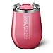 BrüMate Uncork'd XL 14oz Wine Glass Tumbler With Splash-proof Lid - Made With Vacuum Insulated Stainless Steel (Glitter Pink)