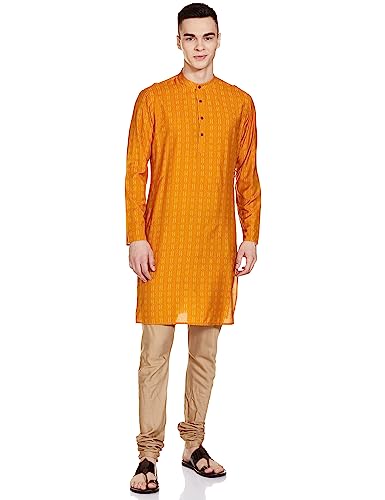 Image of Amazon Brand - Symbol Men Festive Printed Long Kurta (Regular Fit)
