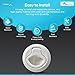 MARINE CITY Flush Pull Slam Latch - White Nylon Round Hatch Handle 2-2/5