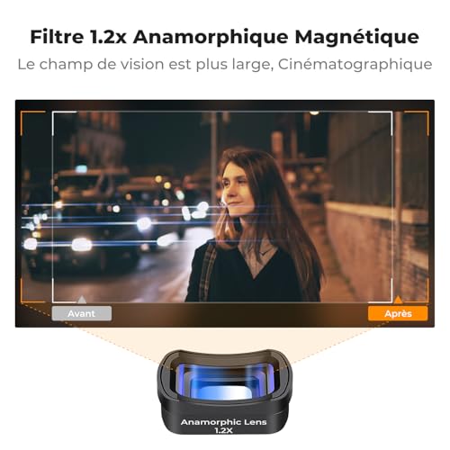 Filtre anamorphique magnétique DJI Osmo Pocket 4 K&F