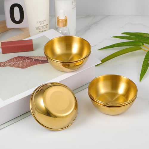 12 piezas cuencos para mezclar mascarillas faciales acero inoxidable miniatura 4