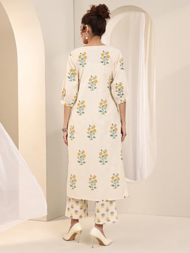 Image of Libas Printed Cotton Straight Kurta Set for women | daily wear suit