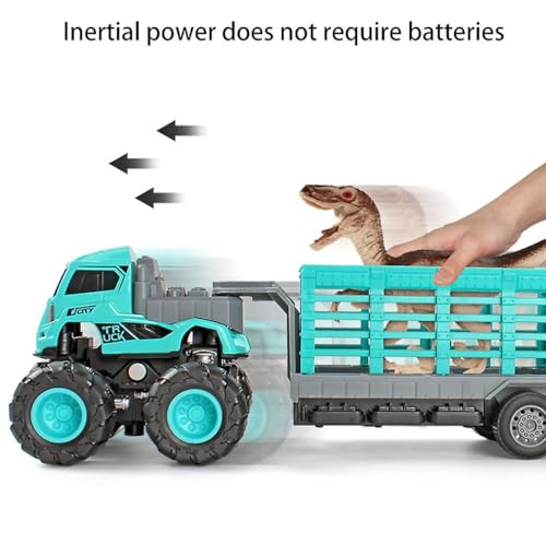 Image of Die cast Alloy 1:43 Animal Transport Truck Toys for Kids Boys Girls Friction Powered Car Carrier Container Toy Pull Back Vehicle Birthday Gift(Pack of 1,Multicolor)