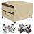 RICHIE Outdoor Patio Furniture Cover - Heavy Duty Waterproof 600D Tough Canvas Protector for Square Table Cover, All-Season Dining Table and Chair Cover (74L x 74W x 28H Inch)