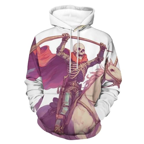 Hoodie licorne squelette pour soirées d'automne et streetwear