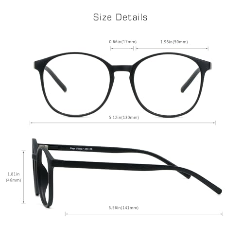 Image of VisionGlobal Blue Light Blocking Glasses, Lightweight Oval Frame, Computer Glasses for Gaming, Office, TV