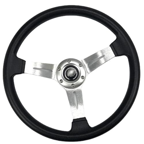 Volant de course 350mm PU silver à haute adhérence pour circuit