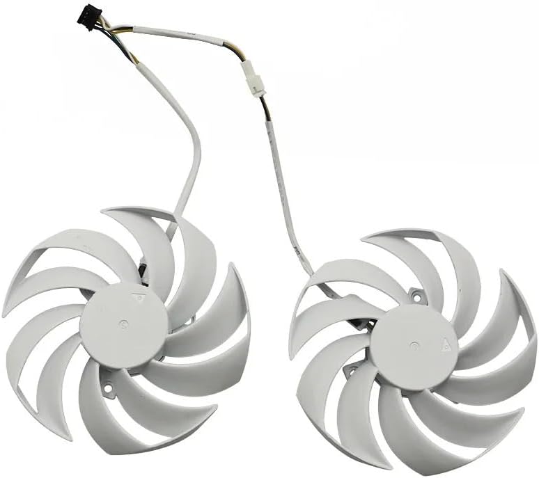 Graphics Card 4PIN 90MM PLD10010S12HH RTX4070 Super Compatible with RTX 4070 Ti Ventus 2X OC White Graphics Card Replacement Fan Housing