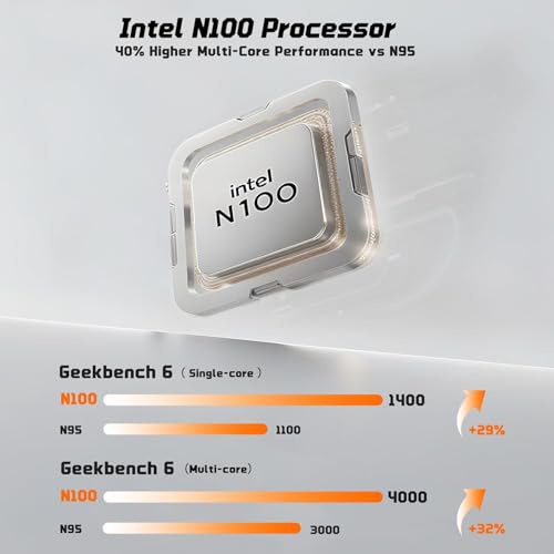 NIMO Laptop 17.3" FHD IPS 4GB RAM 128GB SSD Intel N100 miniatura 2