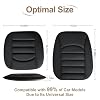 BOPUOVRE Memory Foam Car Seat Cushion with Breathable Fabric & Non-Slip Gel, Universal Fit for Car Truck Office Home 19.6x18x1.2 Black