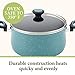Paula Deen Riverbend Nonstick Cookware Pots and Pans Set, 12 Piece, Gulf Blue Speckle