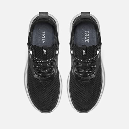 True Lux Hybrid, Men's Golf Shoes, Waterproof Knit Upper, 100% Nappa Leather Saddle, High Vis Black #TOP4